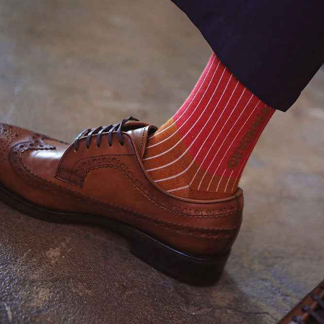 Vintage Striped Dress Socks for Men