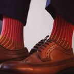 Vintage Striped Dress Socks for Men