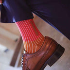 Vintage Striped Dress Socks for Men
