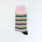 Men's Premium Combed Cotton Striped Crew Socks