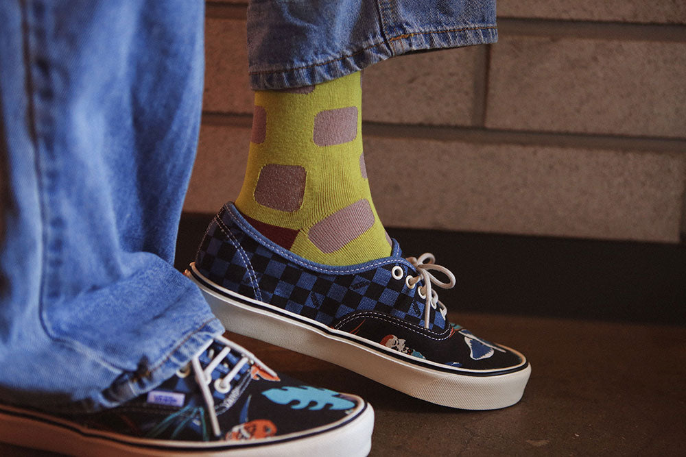 Men's Premium Combed Cotton Geometric Crew Socks-Men's Premium Combed Cotton Geometric Crew Socks