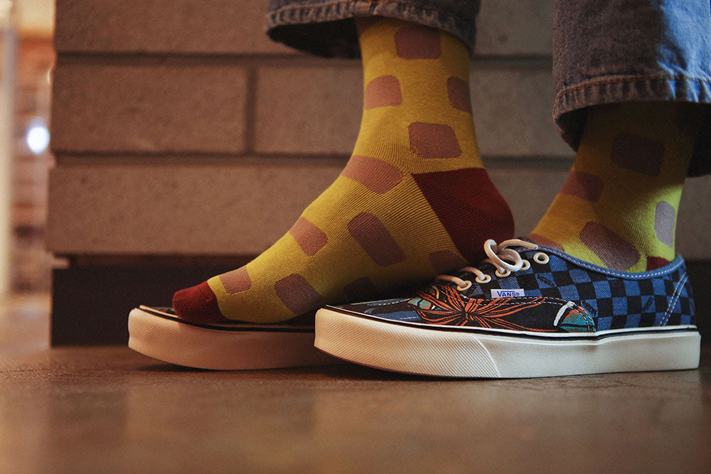 Men's Premium Combed Cotton Geometric Crew Socks-Men's Premium Combed Cotton Geometric Crew Socks