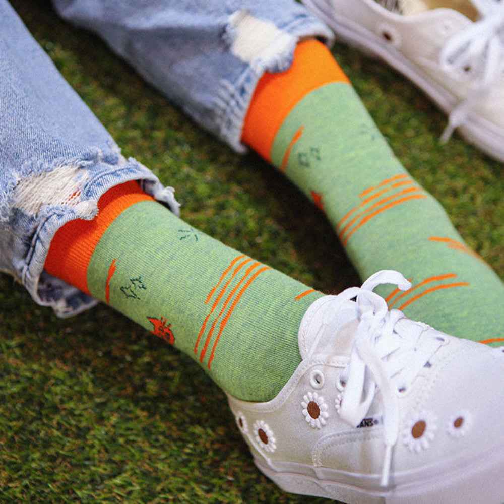 Women's Novelty Cat Graphic Crew Socks