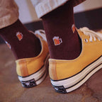 Men's Novelty Beer Pattern Crew Socks