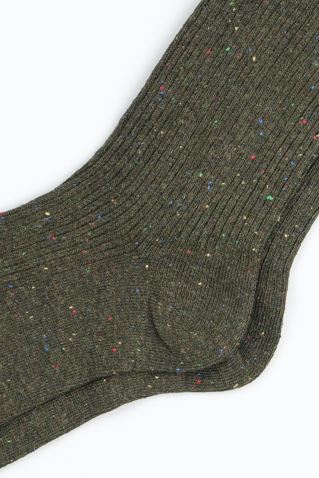 Women's Women's Textured Nep Ribbed Crew Socks Khaki