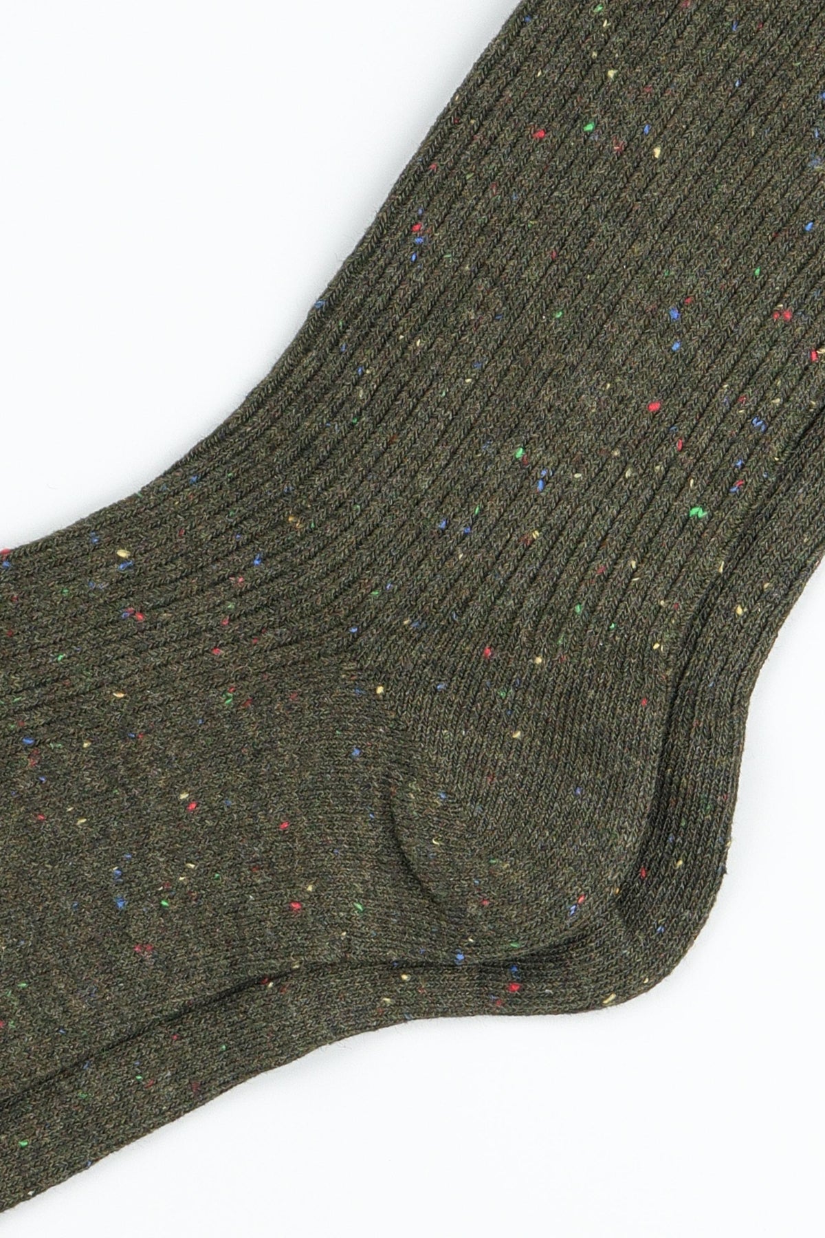 Women's Women's Textured Nep Ribbed Crew Socks Khaki