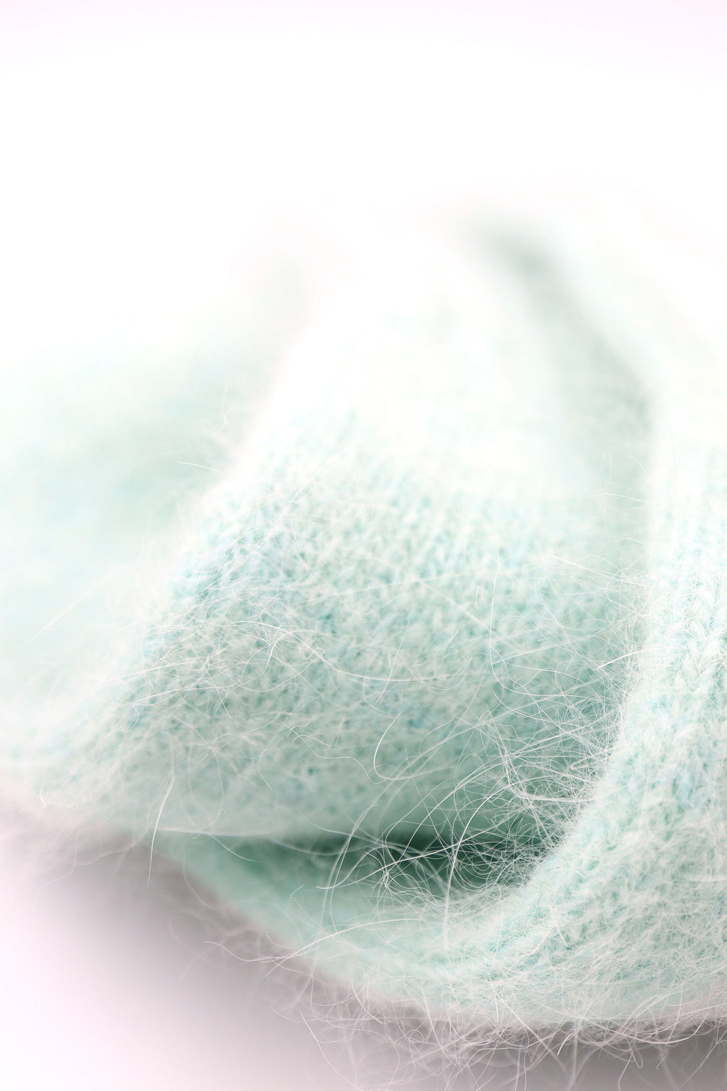 Women's Premium Angora Merino Wool Ribbed Winter Socks Mint