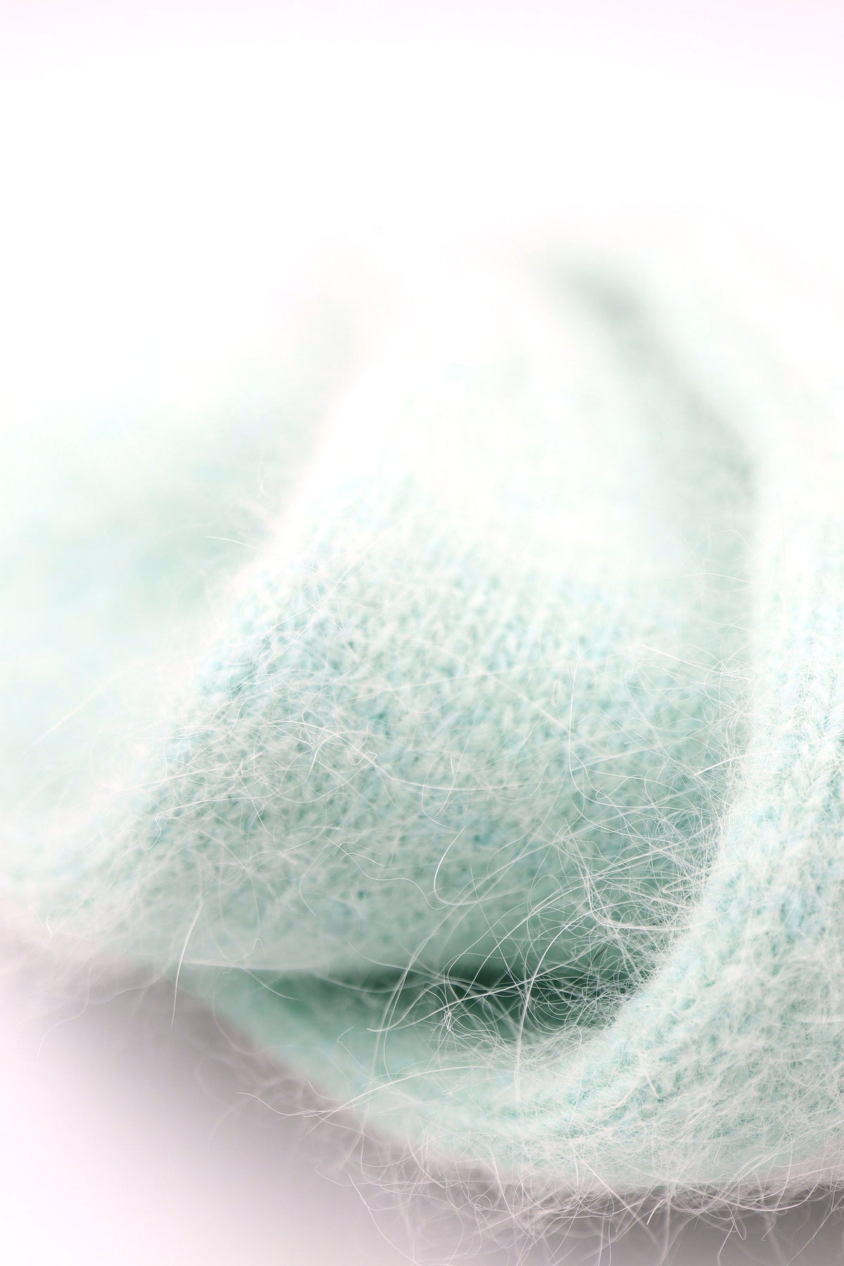 Women's Premium Angora Merino Wool Ribbed Winter Socks Mint