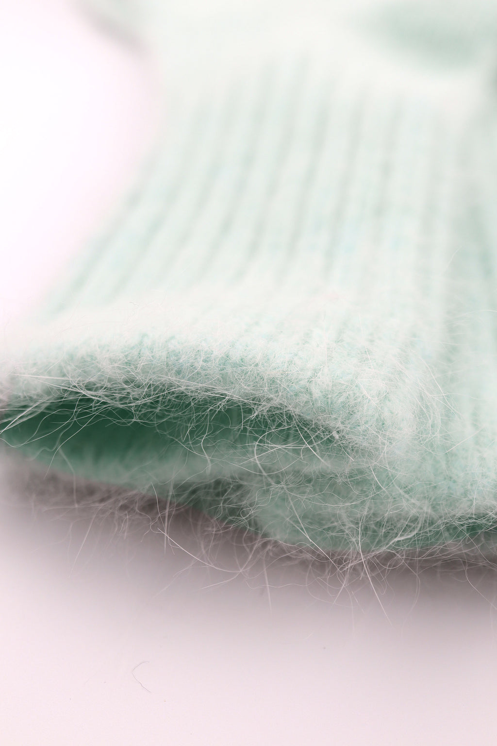 Women's Premium Angora Merino Wool Ribbed Winter Socks Mint