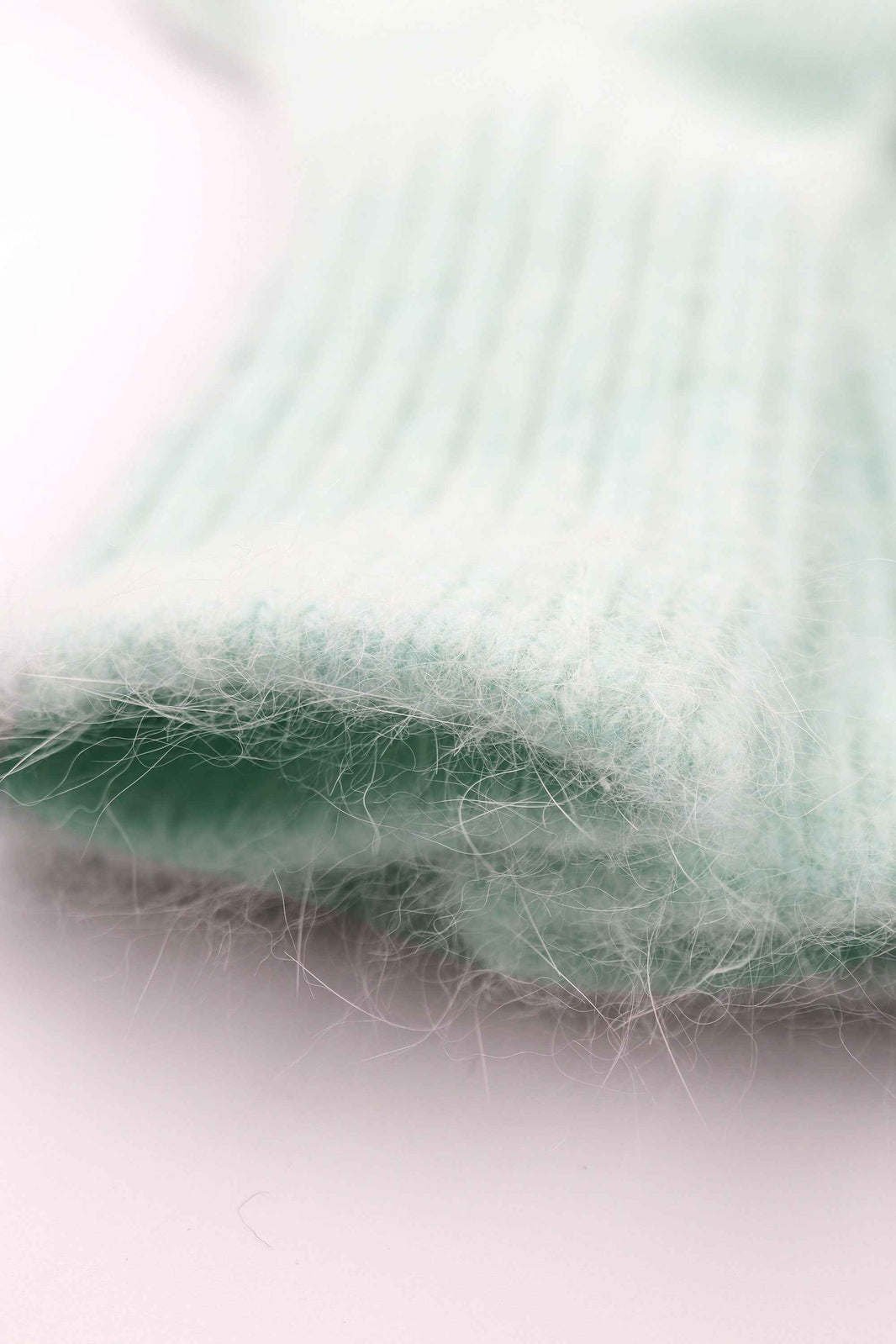 Women's Premium Angora Merino Wool Ribbed Winter Socks Mint