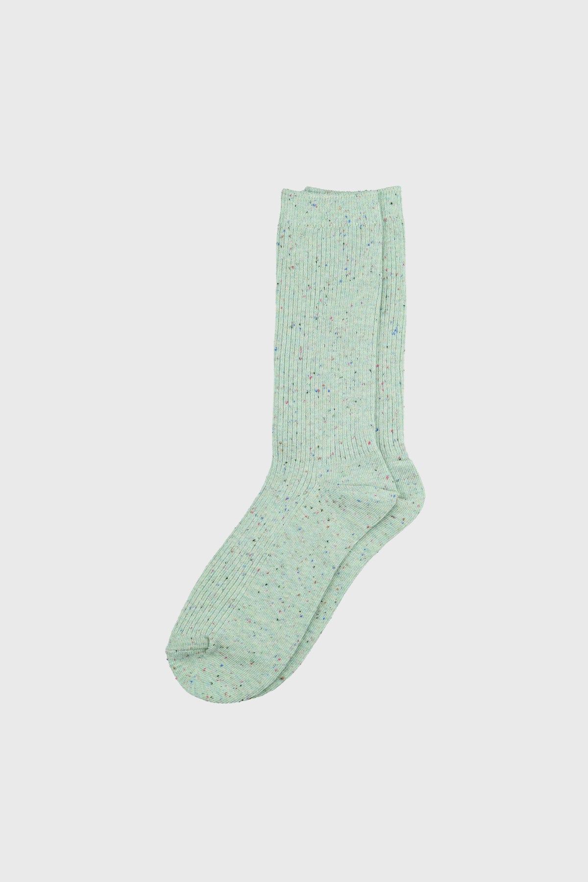 Women's Women's Textured Nep Ribbed Crew Socks Mint