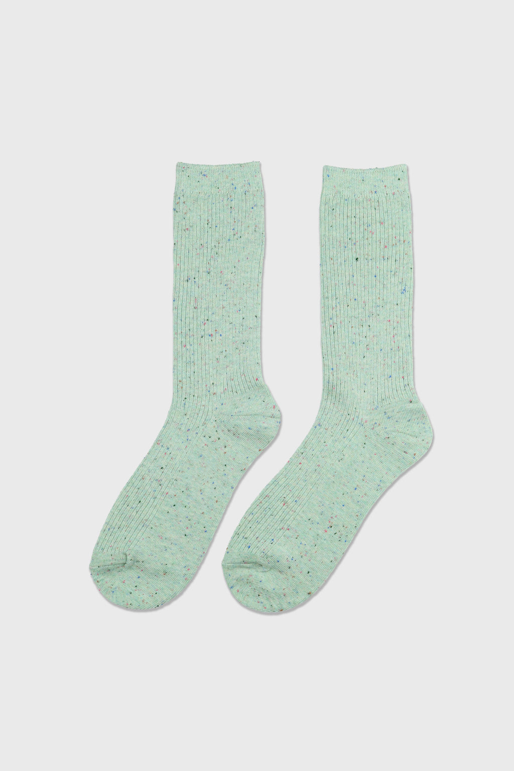 Women's Women's Textured Nep Ribbed Crew Socks Mint
