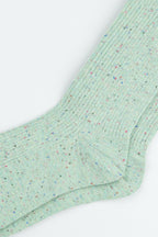 Women's Women's Textured Nep Ribbed Crew Socks Mint