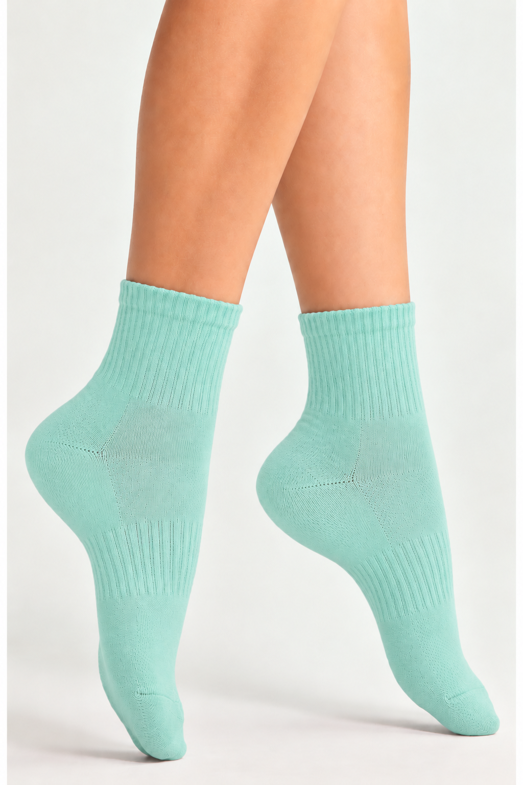 Women's Premium Cushioned Athletic Ankle Socks with Arch Support Mint