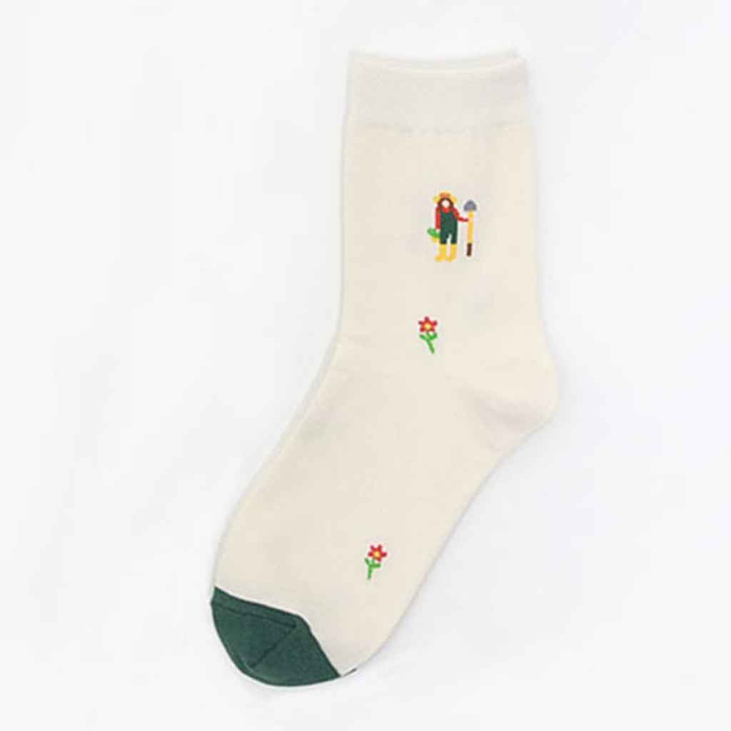 Women's Gardener Graphic Crew Socks