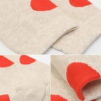 Women's Playful Red Dot Patterned Crew Socks