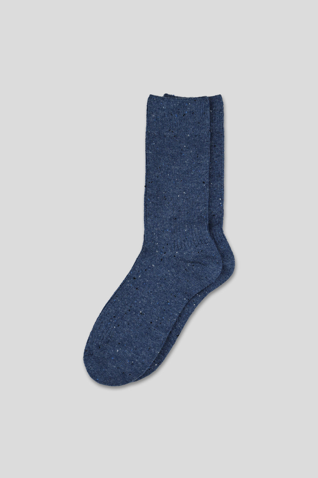 Men's Cozy Wool Blend Ribbed Knit Socks Navy
