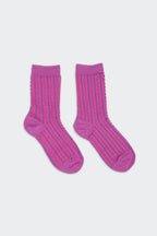 Women's Textured Cable Knit Everyday Socks Pink