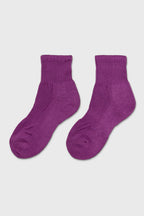 Women's Premium Cushioned Athletic Ankle Socks with Arch Support Purple