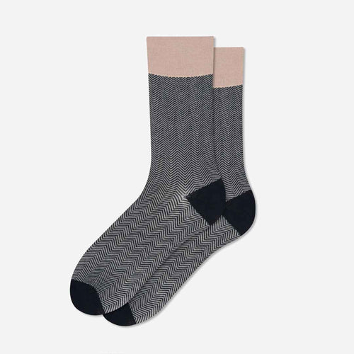Men's Classic Herringbone Crew Dress Socks