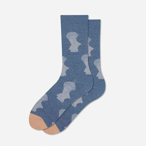Men's Classic Greek Bust Graphic Crew Socks