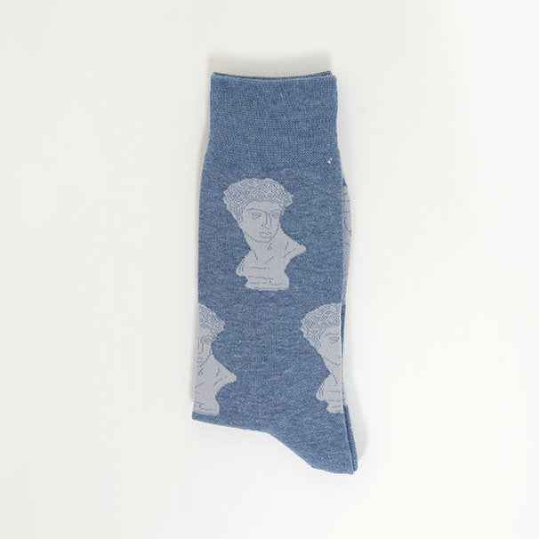 Men's Classic Greek Bust Graphic Crew Socks