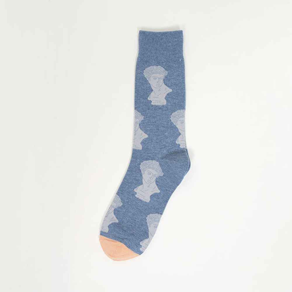 Men's Classic Greek Bust Graphic Crew Socks