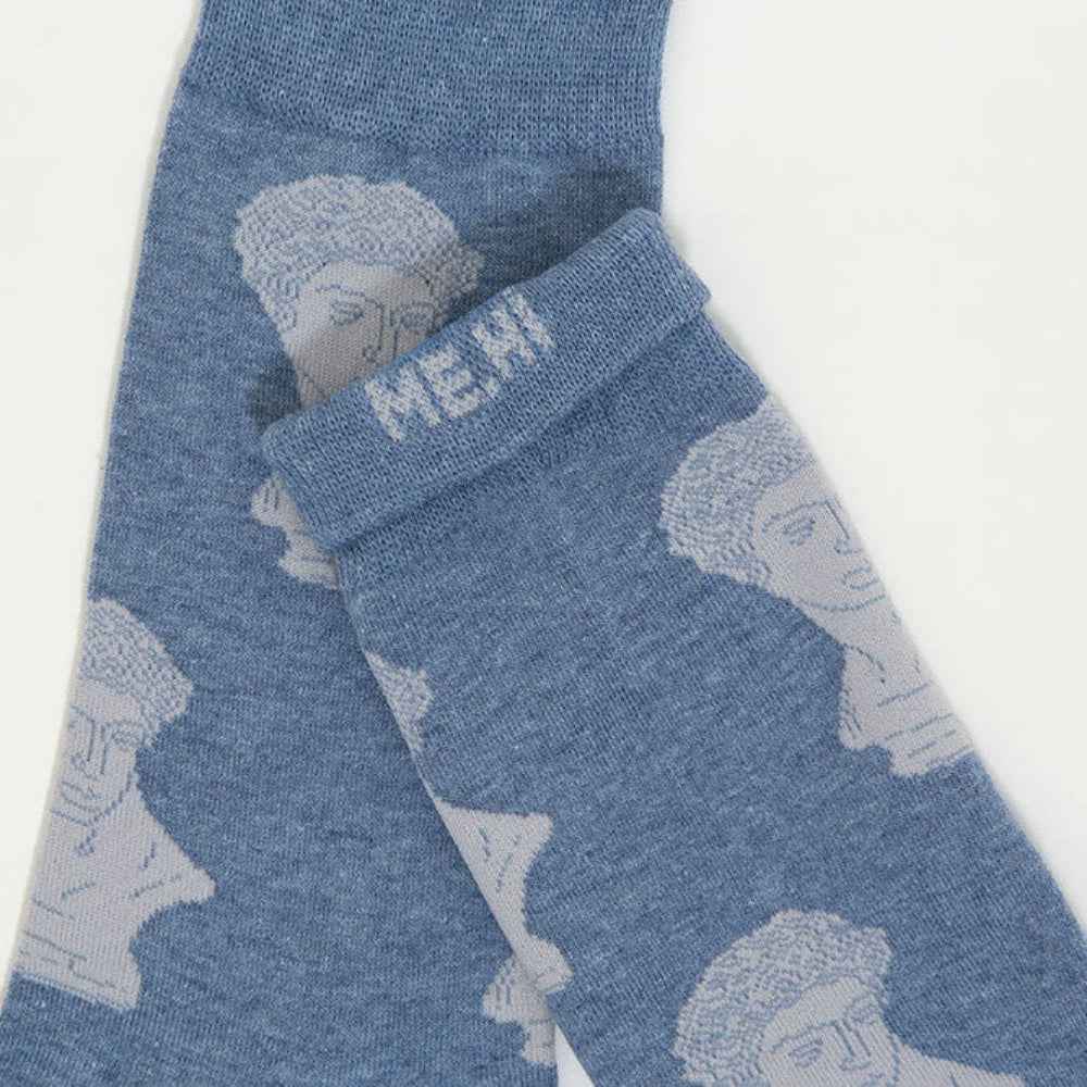 Men's Classic Greek Bust Graphic Crew Socks