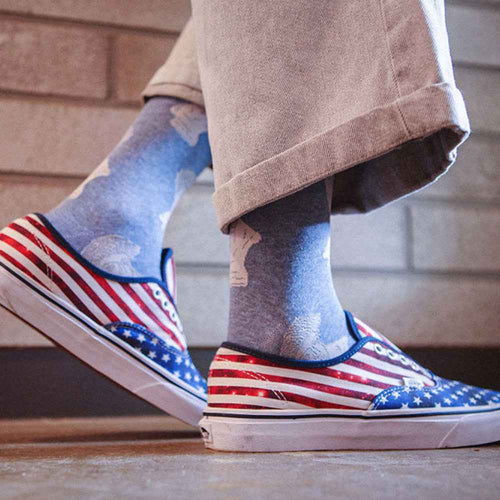 Men's Classic Greek Bust Graphic Crew Socks