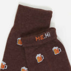 Men's Novelty Beer Pattern Crew Socks