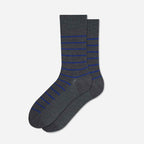 Men's Premium Combed Cotton Striped Crew Socks