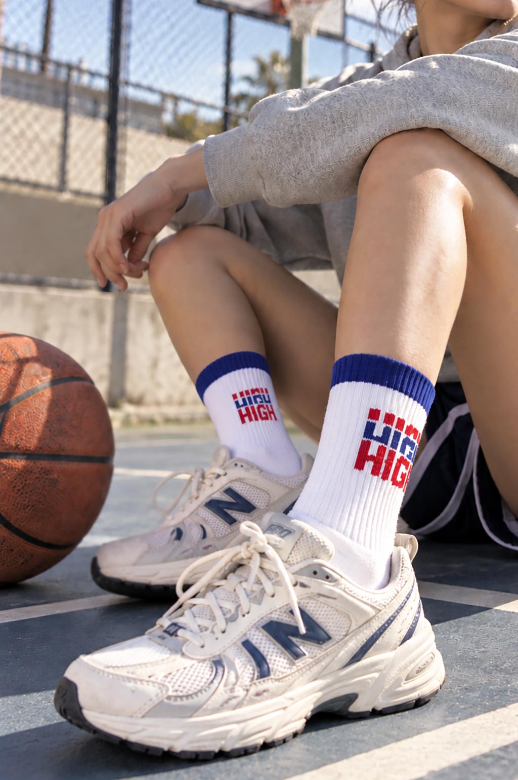 Men's Knitted Graphic Sport Crew Socks