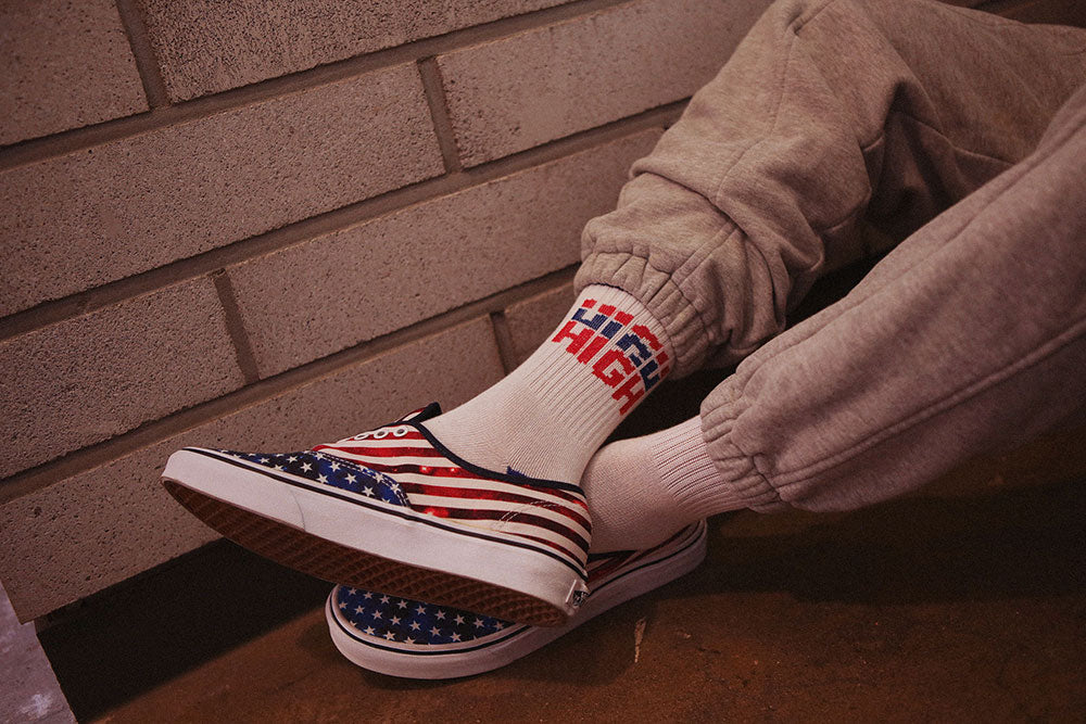 Men's Knitted Graphic Sport Crew Socks