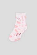 Women's Premium Combed Cotton Floral Ribbed Crew Socks