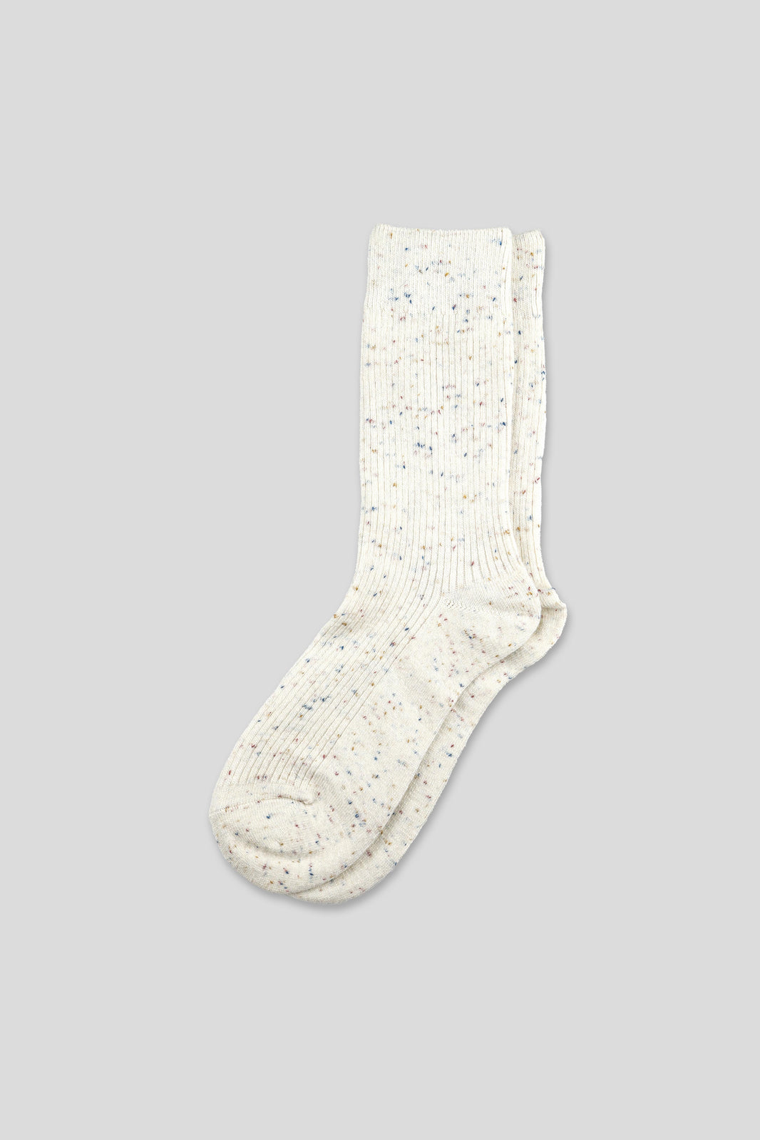 Men's Cozy Wool Blend Ribbed Knit Socks White