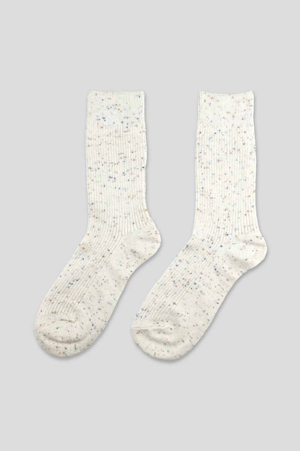 Men's Cozy Wool Blend Ribbed Knit Socks White