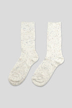 Men's Cozy Wool Blend Ribbed Knit Socks White