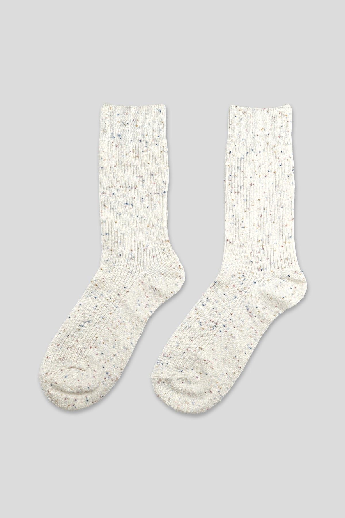Men's Cozy Wool Blend Ribbed Knit Socks White