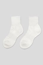 Women's Premium Cushioned Athletic Ankle Socks with Arch Support White