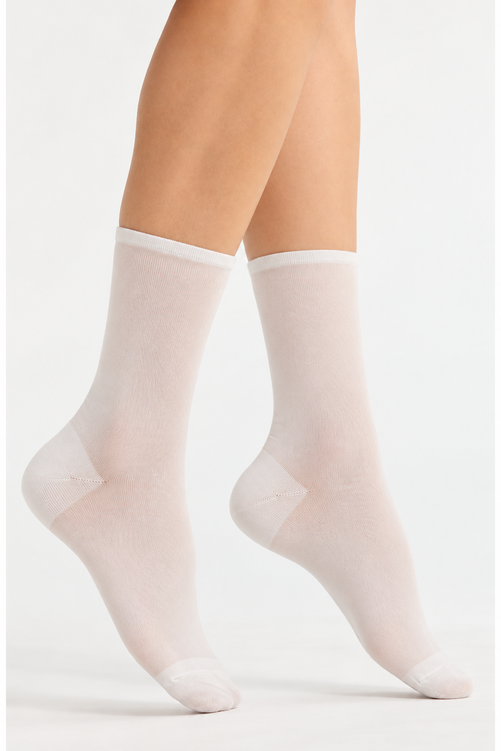 Women's Ultra-Lightweight Breathable Crew Socks-Cooling Performance White