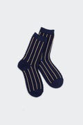 Women's Textured Cable Knit Everyday Socks Navy