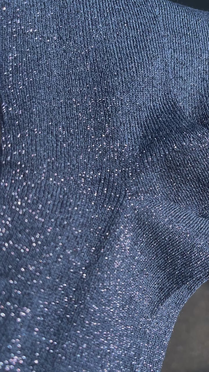 Women's Premium Modal Blend Shimmer Everyday Socks Navy