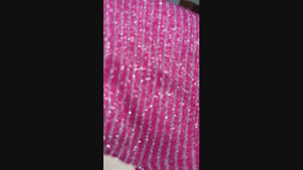 Women's Glitter Ribbed Dress Socks Pink